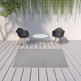 6' X 9' Silver Grey Indoor Outdoor Area Rug