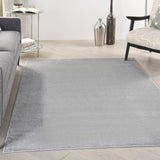 6' X 9' Silver Grey Indoor Outdoor Area Rug