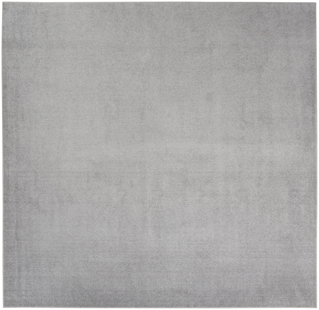 9' X 9' Silver Grey Square Non Skid Indoor Outdoor Area Rug