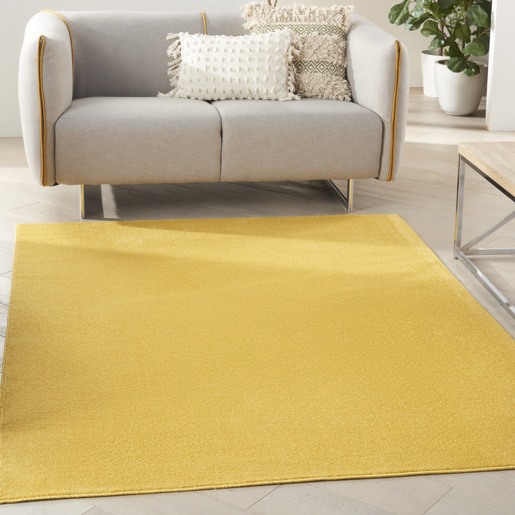 5' X 7' Yellow Non Skid Indoor Outdoor Area Rug