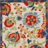 3' X 5' Orange And Red Toile Non Skid Indoor Outdoor Area Rug