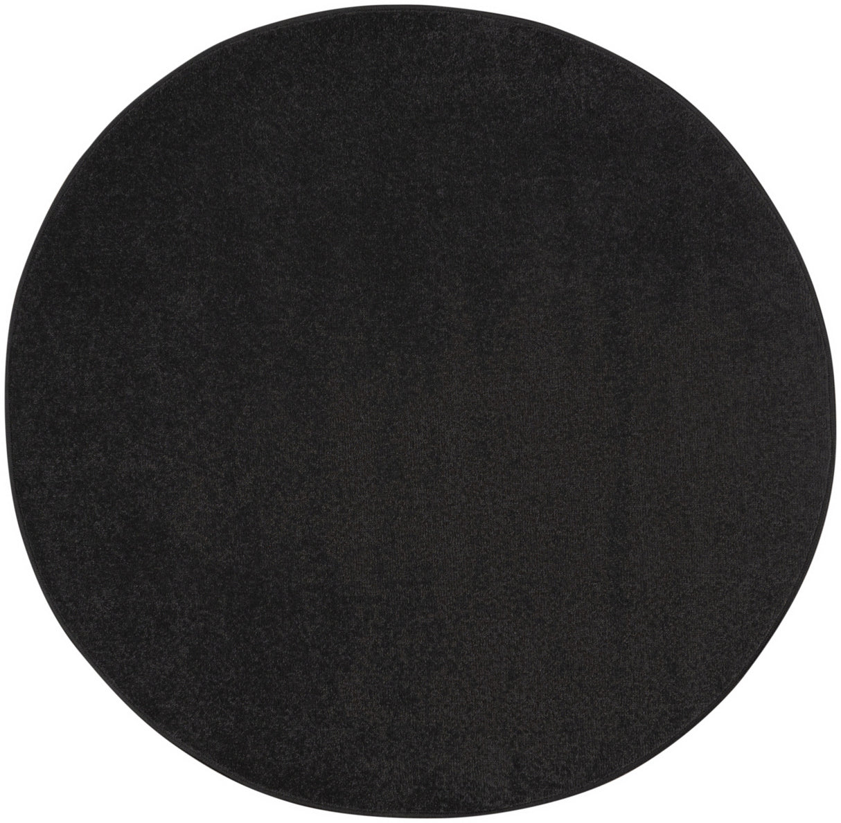 4' X 4' Black Round Non Skid Indoor Outdoor Area Rug