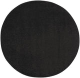 4' X 4' Black Round Non Skid Indoor Outdoor Area Rug