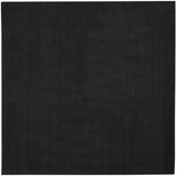 5' X 5' Black Square Non Skid Indoor Outdoor Area Rug