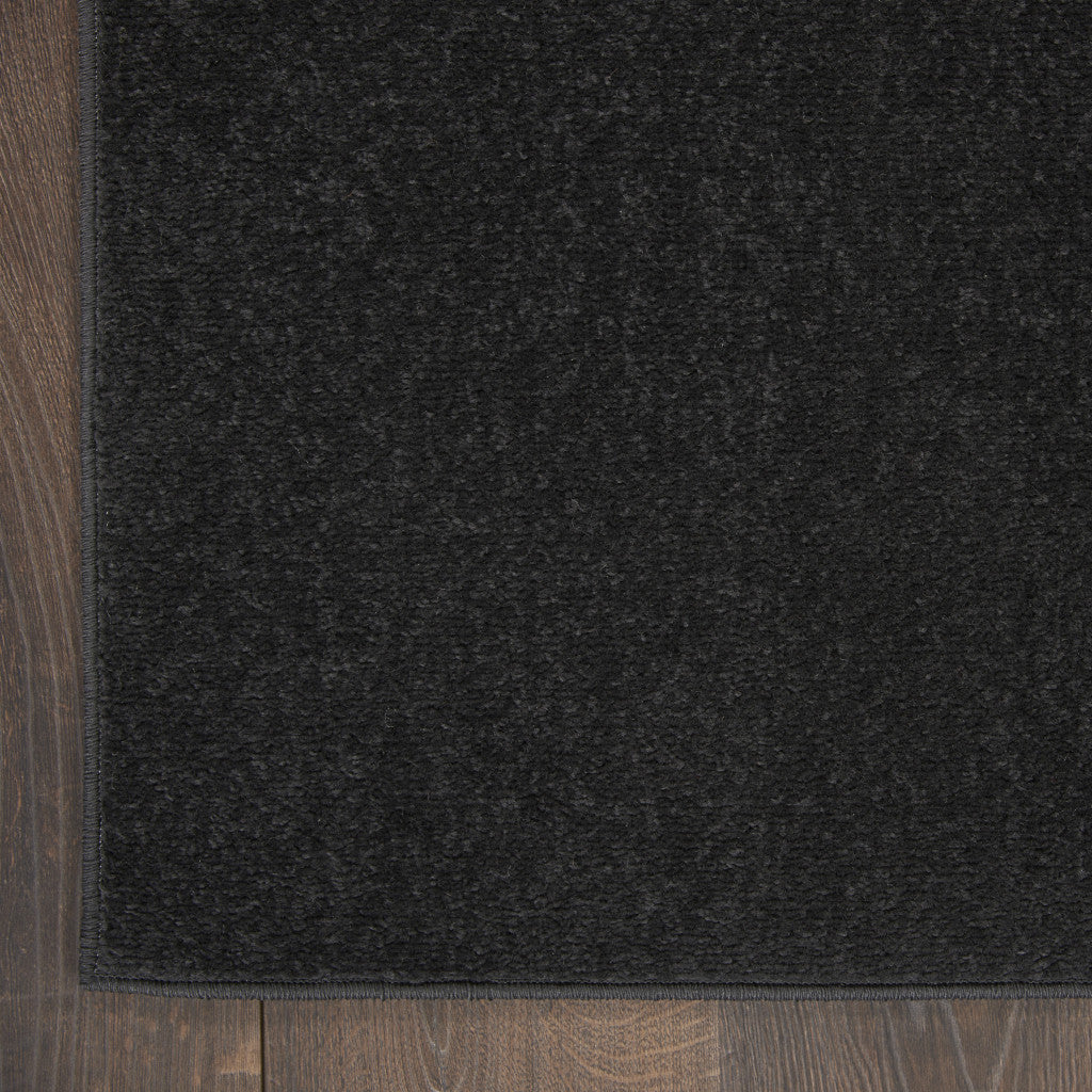 5' X 5' Black Square Non Skid Indoor Outdoor Area Rug