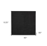 5' X 5' Black Square Non Skid Indoor Outdoor Area Rug