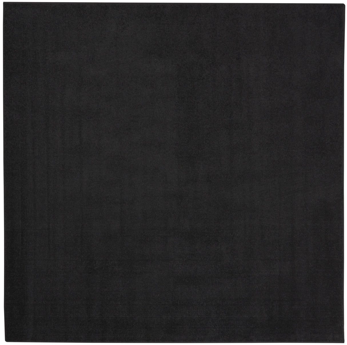 5' X 5' Black Square Non Skid Indoor Outdoor Area Rug