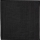 5' X 5' Black Square Non Skid Indoor Outdoor Area Rug