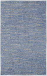 3' X 5' Blue And Grey Striped Non Skid Indoor Outdoor Area Rug