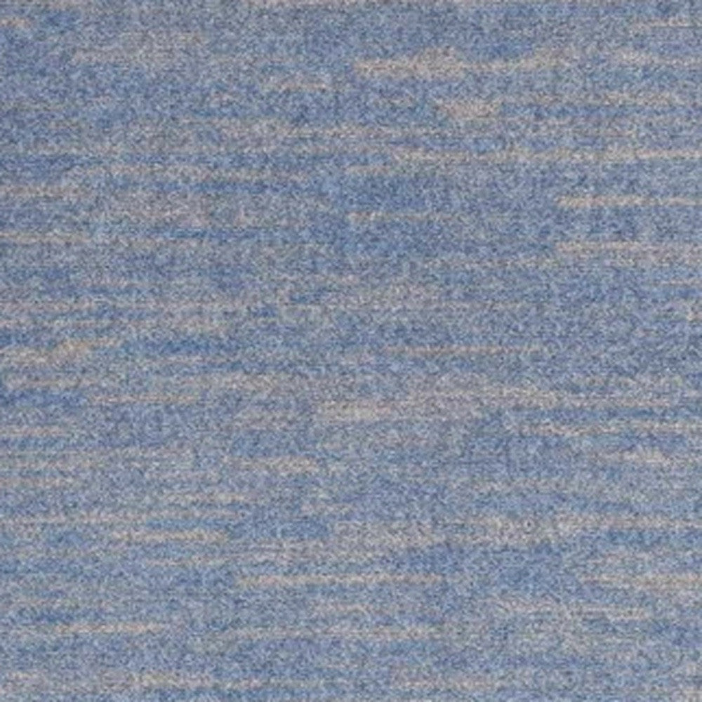 3' X 5' Blue And Grey Striped Non Skid Indoor Outdoor Area Rug