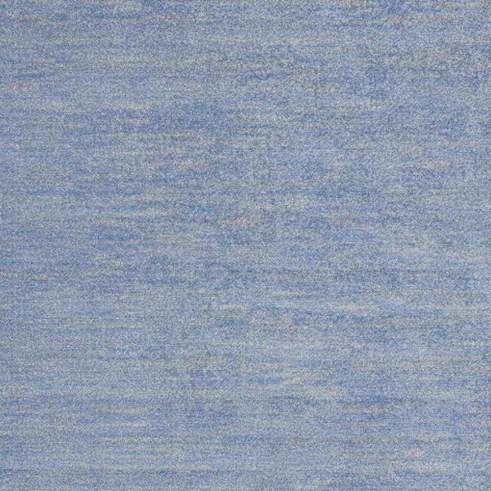 5' X 5' Blue And Grey Square Striped Non Skid Indoor Outdoor Area Rug