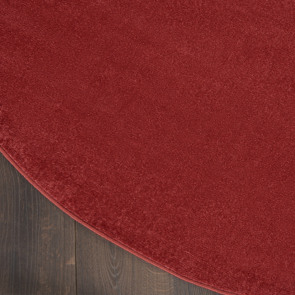 6' X 6' Brick Red Round Non Skid Indoor Outdoor Area Rug