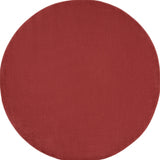 6' X 6' Brick Red Round Non Skid Indoor Outdoor Area Rug