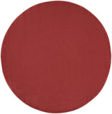 6' X 6' Brick Red Round Non Skid Indoor Outdoor Area Rug