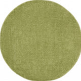 4' X 4' Green Round Non Skid Indoor Outdoor Area Rug