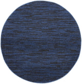 4' X 4' Midnight Blue Round Non Skid Indoor Outdoor Area Rug