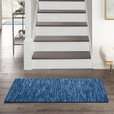 2' X 4' Navy Blue Non Skid Indoor Outdoor Runner Rug