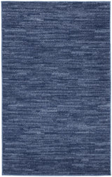 3' X 5' Navy Blue Non Skid Indoor Outdoor Area Rug