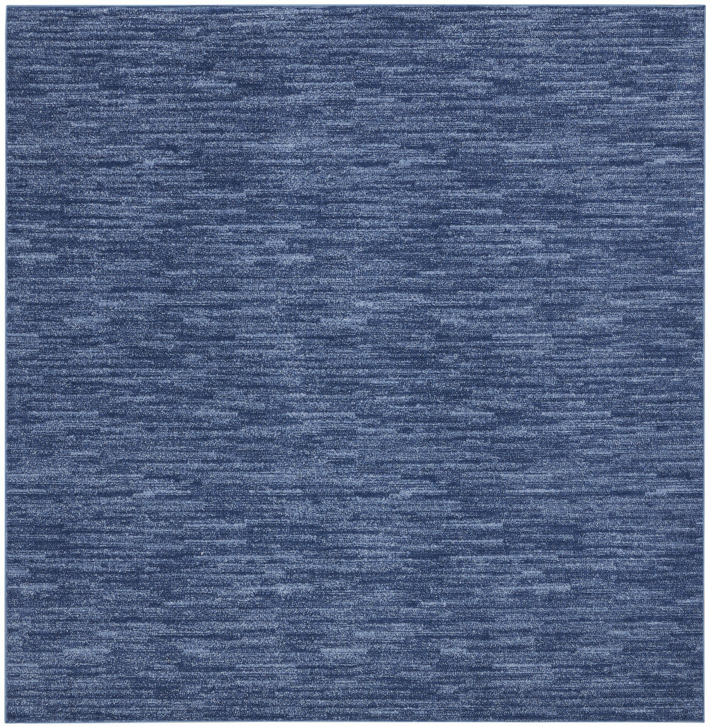 5' X 5' Navy Blue Square Non Skid Indoor Outdoor Area Rug