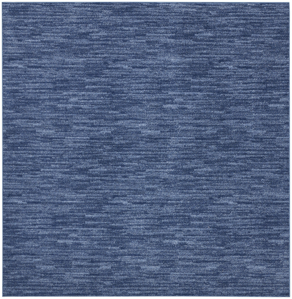 5' X 5' Navy Blue Square Non Skid Indoor Outdoor Area Rug