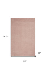 3' X 5' Pink Non Skid Indoor Outdoor Area Rug