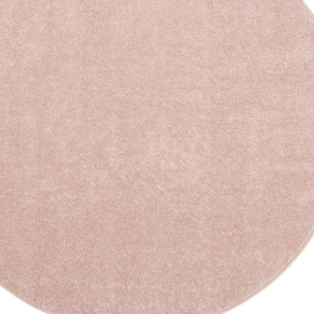 4' X 4' Pink Round Non Skid Indoor Outdoor Area Rug