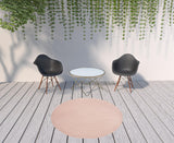 6' X 6' Pink Round Non Skid Indoor Outdoor Area Rug