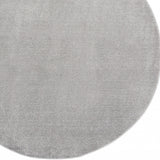 6' X 6' Silver Grey Round Non Skid Indoor Outdoor Area Rug