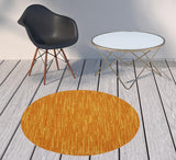 4' X 4' Sunburst Round Non Skid Indoor Outdoor Area Rug