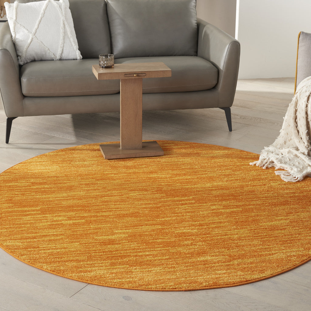 6' X 6' Sunburst Round Non Skid Indoor Outdoor Area Rug