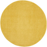 4' X 4' Yellow Round Non Skid Indoor Outdoor Area Rug