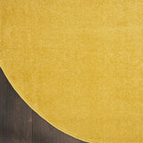 6' X 6' Yellow Round Non Skid Indoor Outdoor Area Rug