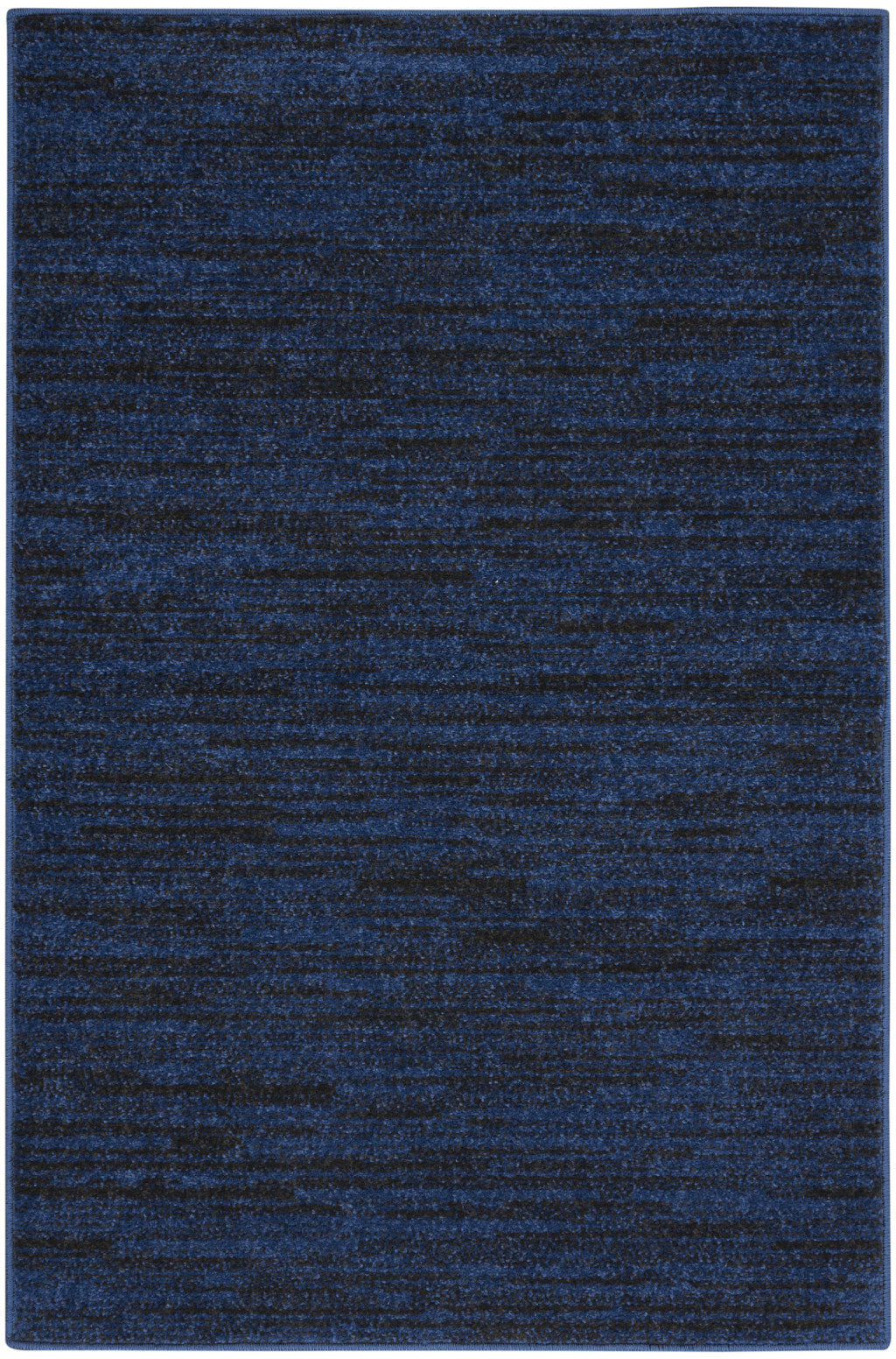 2' X 4' Midnight Blue Stain Resistant Indoor Outdoor Area Rug