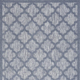 4' X 6' Denim Blue Ikat Indoor Outdoor Area Rug