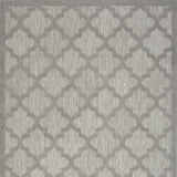 4' X 6' Silver Grey Ikat Indoor Outdoor Area Rug