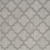 5' X 7' Silver Grey Ikat Indoor Outdoor Area Rug