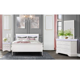 16" White Solid Wood Five Drawer Chest with LED Lighting