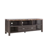 60" Gray Enclosed Storage TV Stand