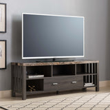 60" Gray Enclosed Storage TV Stand