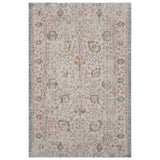 5' X 8' Beige Floral Stain Resistant Indoor Outdoor Area Rug