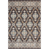 8' X 10' Brown Floral Stain Resistant Indoor Outdoor Area Rug