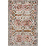 5' X 8' Cream Geometric Stain Resistant Indoor Outdoor Area Rug