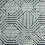 8' X 10' Blue Geometric Stain Resistant Indoor Outdoor Area Rug