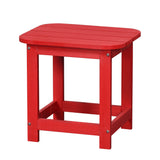 19" Red Resin Outdoor Side Table