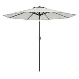 9' Grey Polyester Octagonal Tilt Market Patio Umbrella