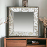 15" Square Vintage Style Wall Mounted Accent Mirror