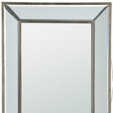 16" Silver Glass Framed Accent Mirror