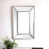 18" Silver Framed Accent Mirror