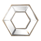 12" Silver Hexagon Wall Mounted Accent Mirror