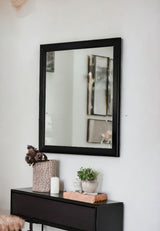 38" Black Rectangle Dresser Mirror Mounts To Dresser With Frame